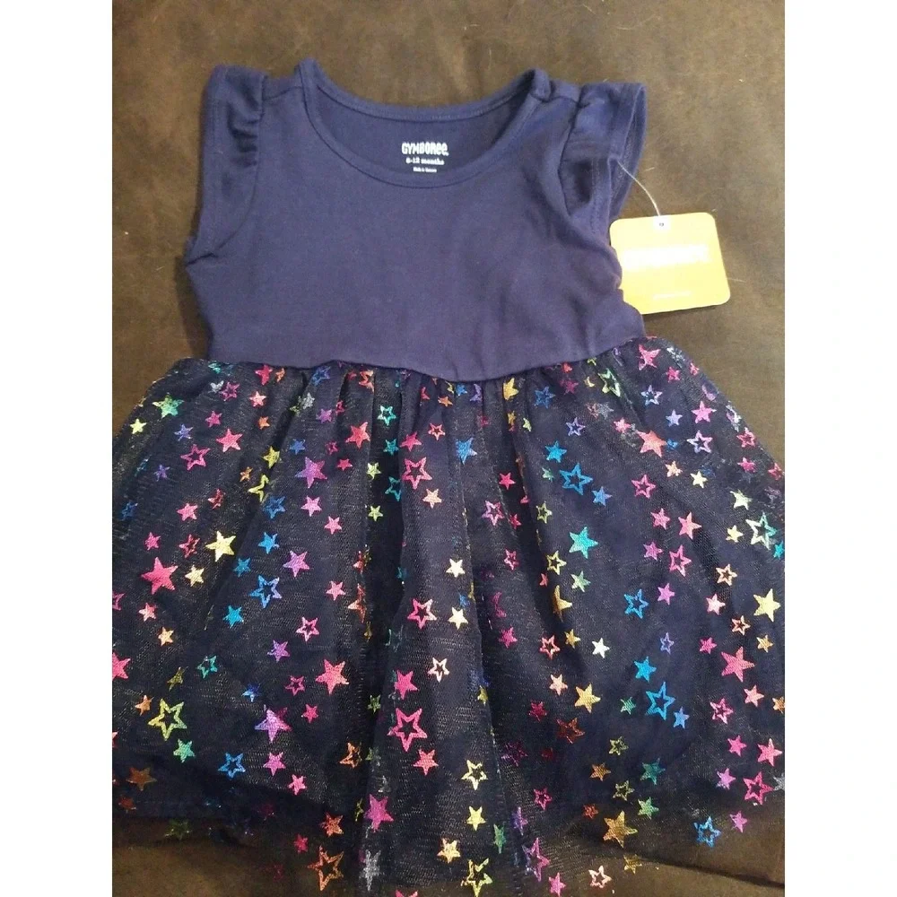 Gymboree cosmic club star‎ dress 6 12 months nwt